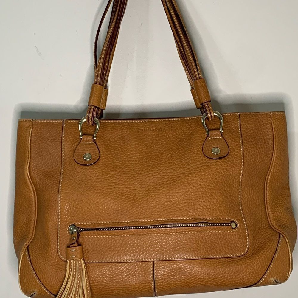 Kate Spade New York 14258 Pebbled Leather Strand Strap Fringe